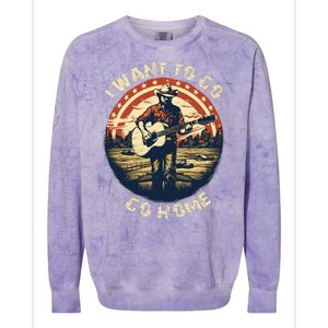 I Want To Go Home Colorblast Crewneck Sweatshirt