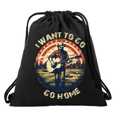 I Want To Go Home Drawstring Bag