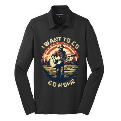 I Want To Go Home Silk Touch Performance Long Sleeve Polo