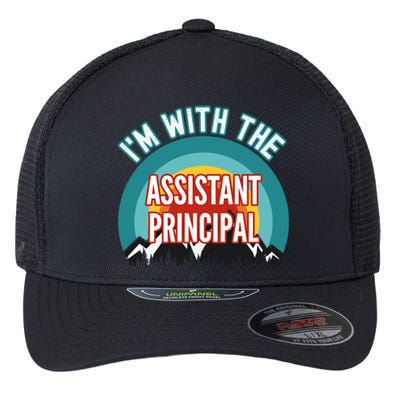 I'm With The Assistant Principal Gift Flexfit Unipanel Trucker Cap