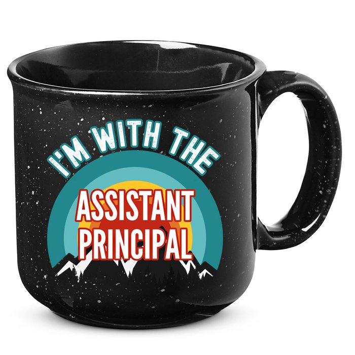 I'm With The Assistant Principal Gift 15oz Campfire Ceramic Mug