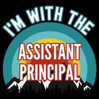 I'm With The Assistant Principal Gift Flat Bill Trucker Hat