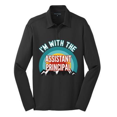 I'm With The Assistant Principal Gift Silk Touch Performance Long Sleeve Polo