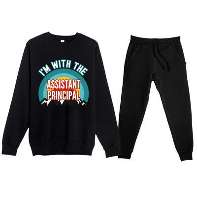 I'm With The Assistant Principal Gift Premium Crewneck Sweatsuit Set