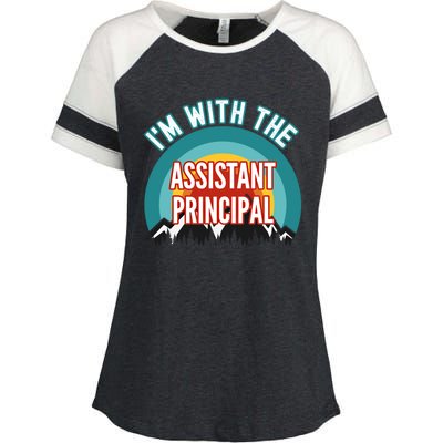 I'm With The Assistant Principal Gift Enza Ladies Jersey Colorblock Tee