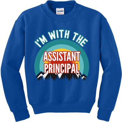 I'm With The Assistant Principal Gift Kids Sweatshirt
