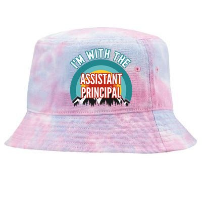 I'm With The Assistant Principal Gift Tie-Dyed Bucket Hat