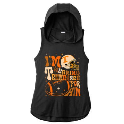 Im Wearing Tennessee Orange For Him Tennessee Football Ladies PosiCharge Tri-Blend Wicking Draft Hoodie Tank