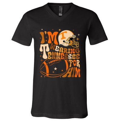 Im Wearing Tennessee Orange For Him Tennessee Football V-Neck T-Shirt