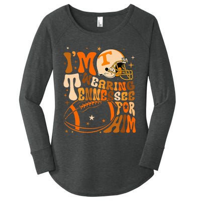 Im Wearing Tennessee Orange For Him Tennessee Football Women's Perfect Tri Tunic Long Sleeve Shirt