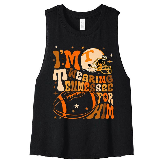 Im Wearing Tennessee Orange For Him Tennessee Football Women's Racerback Cropped Tank