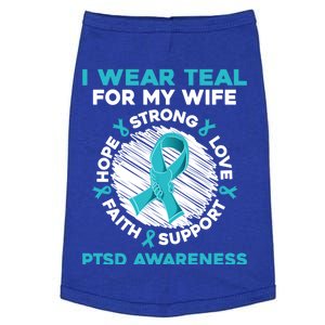 I Wear Teal Wife Ptsd Warrior Ptsd Awareness Present Idea Gift Doggie Tank