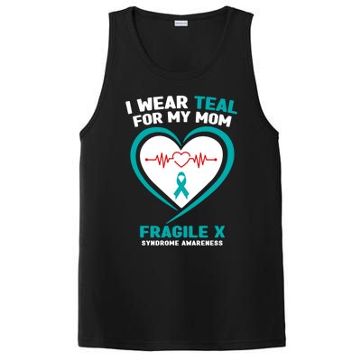 I Wear Teal For My Mom Fragile X Syndrome Awareness Gift PosiCharge Competitor Tank