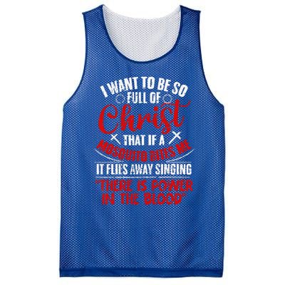 I Want To Be So Full Of Christ Christian Religious Jesus God Mesh Reversible Basketball Jersey Tank