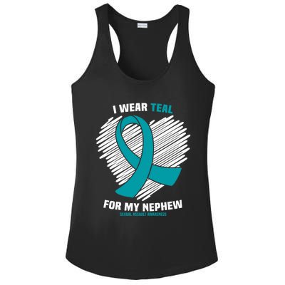 I Wear Teal For My Nephew Sexual Assault Awareness Cute Gift Ladies PosiCharge Competitor Racerback Tank