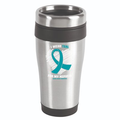 I Wear Teal For My Nephew Sexual Assault Awareness Cute Gift 16oz Travel Tumbler