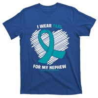 I Wear Teal For My Nephew Sexual Assault Awareness Cute Gift T-Shirt