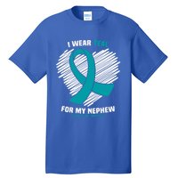 I Wear Teal For My Nephew Sexual Assault Awareness Cute Gift Tall T-Shirt