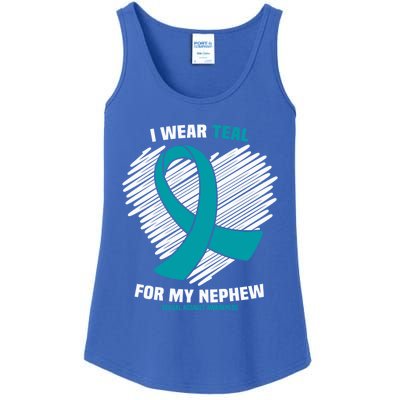 I Wear Teal For My Nephew Sexual Assault Awareness Cute Gift Ladies Essential Tank