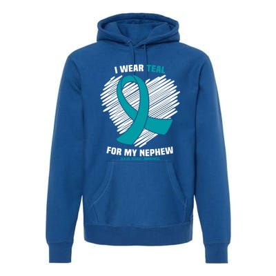 I Wear Teal For My Nephew Sexual Assault Awareness Cute Gift Premium Hoodie