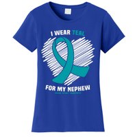 I Wear Teal For My Nephew Sexual Assault Awareness Cute Gift Women's T-Shirt