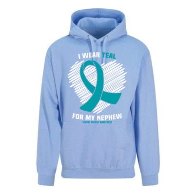 I Wear Teal For My Nephew Sexual Assault Awareness Cute Gift Unisex Surf Hoodie