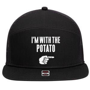 Im With The Potato Funny Halloween Couple Costume Gift 7 Panel Mesh Trucker Snapback Hat