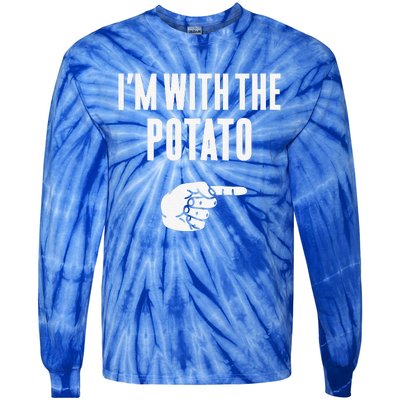 Im With The Potato Funny Halloween Couple Costume Gift Tie-Dye Long Sleeve Shirt