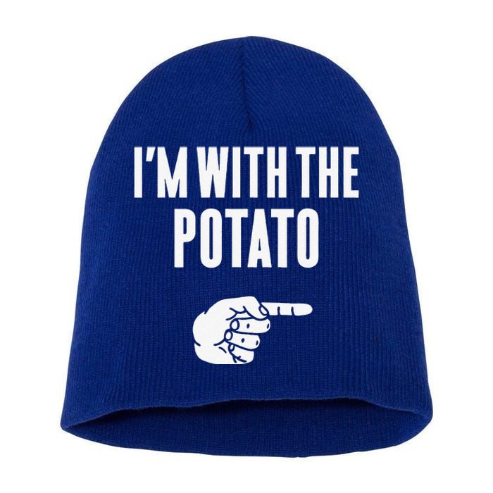 Im With The Potato Funny Halloween Couple Costume Gift Short Acrylic Beanie