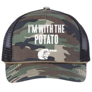 Im With The Potato Funny Halloween Couple Costume Gift Retro Rope Trucker Hat Cap