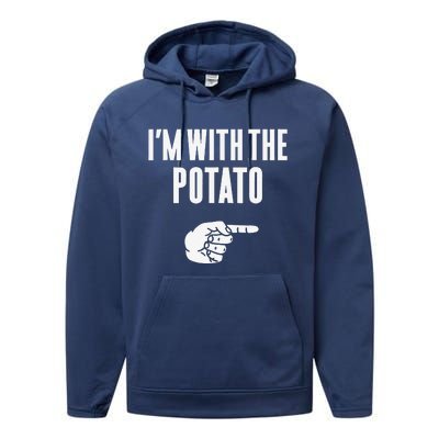 Im With The Potato Funny Halloween Couple Costume Gift Performance Fleece Hoodie