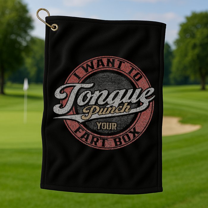 I Want To Tongue Punch Your Fart Box Golf Towel