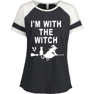 IM With The Witch Enza Ladies Jersey Colorblock Tee