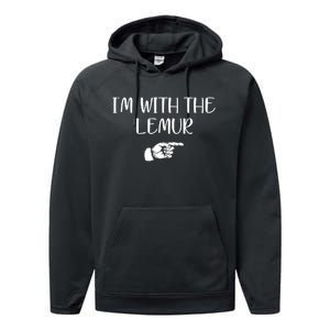 Im With The Lemur Performance Fleece Hoodie