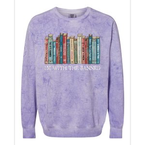 I'm With The Banned Book Colorblast Crewneck Sweatshirt