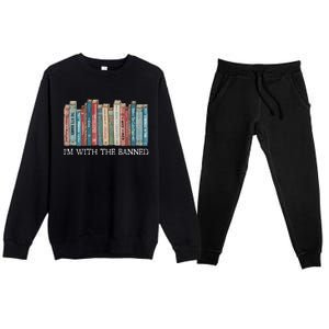 I'm With The Banned Book Premium Crewneck Sweatsuit Set