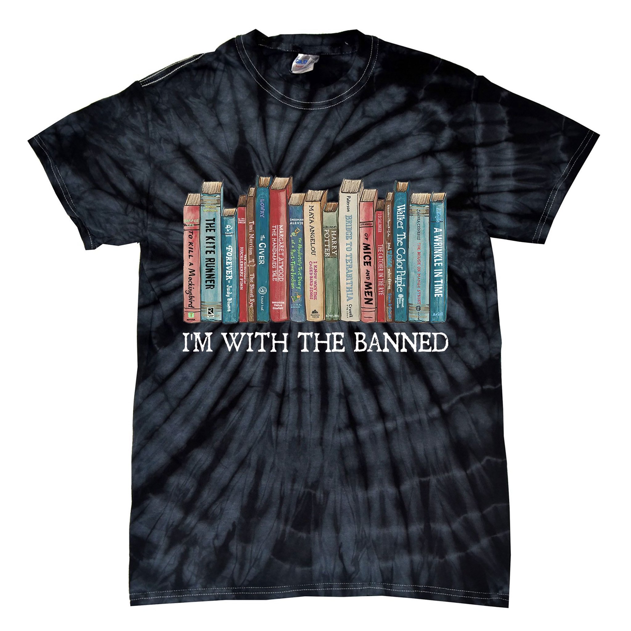 I'm With The Banned Book Tie-Dye T-Shirt