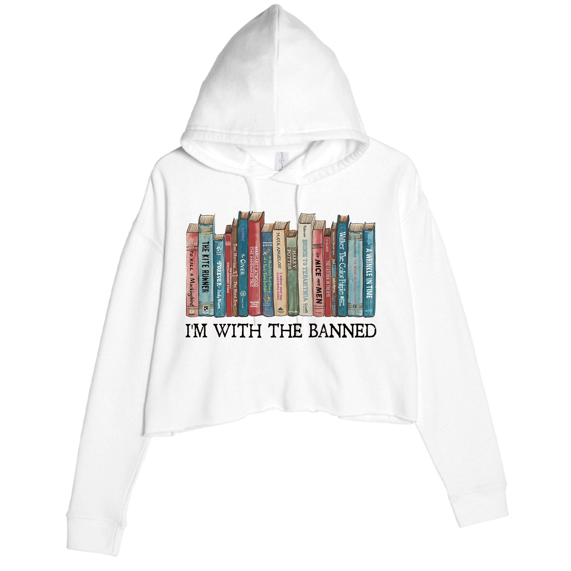I'm With The Banned Book Crop Fleece Hoodie