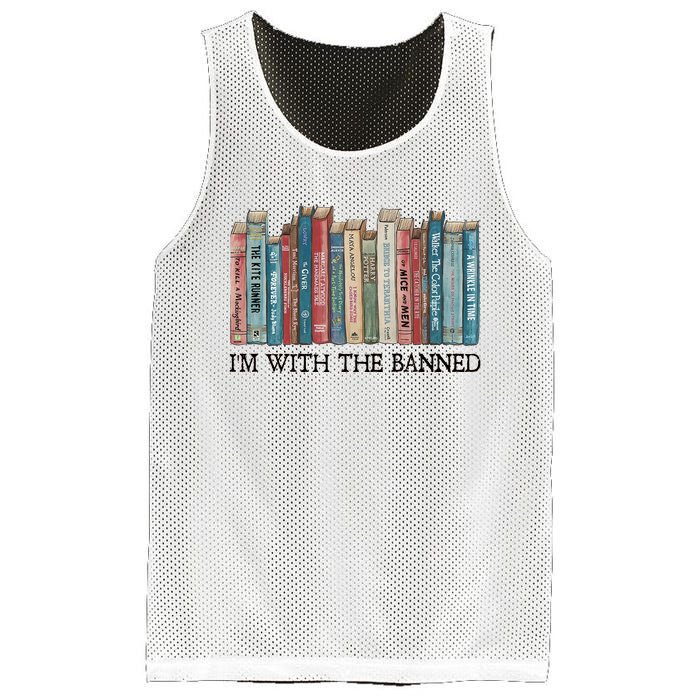 I'm With The Banned Book Mesh Reversible Basketball Jersey Tank