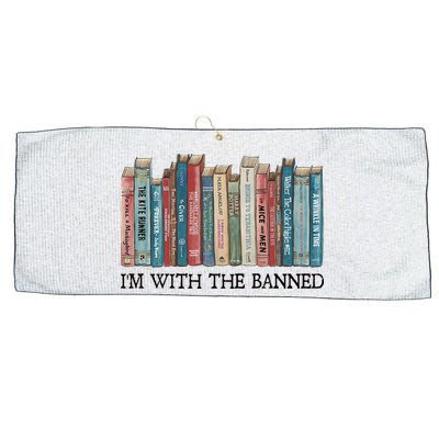 I'm With The Banned Book Large Microfiber Waffle Golf Towel