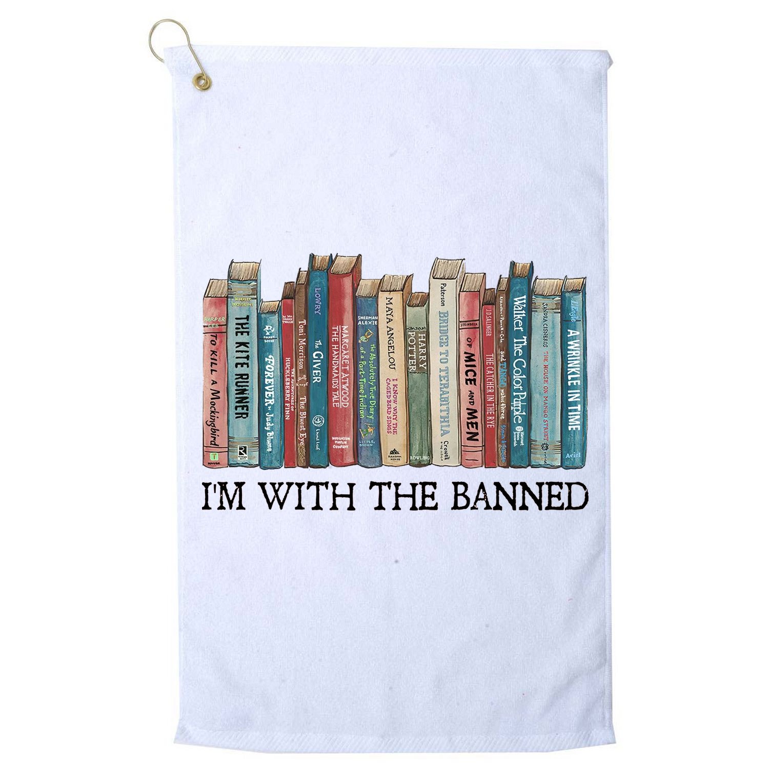 I'm With The Banned Book Golf Towel