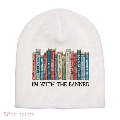 I'm With The Banned Book Short Acrylic Beanie