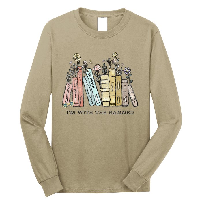 I'm with The Banned Funny Book Readers I Read Banned Books Long Sleeve Shirt