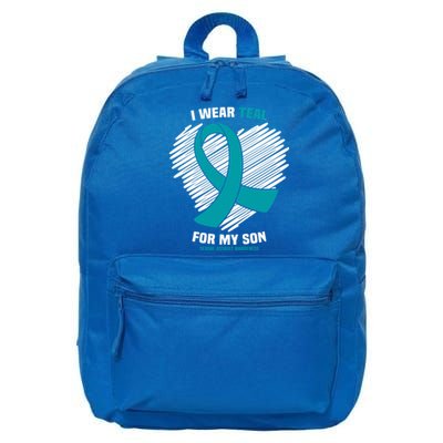 I Wear Teal For My Son Sexual Assault Awareness Meaningful Gift 16 in Basic Backpack