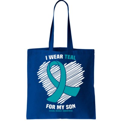 I Wear Teal For My Son Sexual Assault Awareness Meaningful Gift Tote Bag