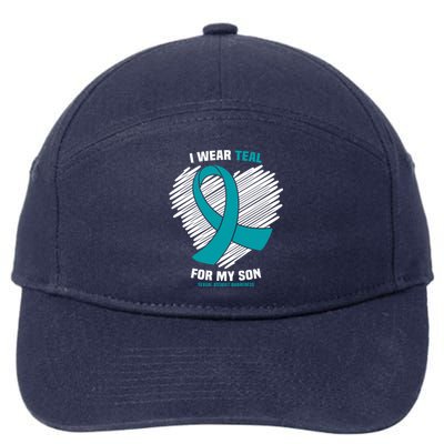 I Wear Teal For My Son Sexual Assault Awareness Meaningful Gift 7-Panel Snapback Hat