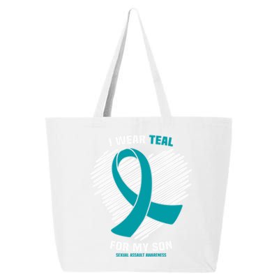 I Wear Teal For My Son Sexual Assault Awareness Meaningful Gift 25L Jumbo Tote