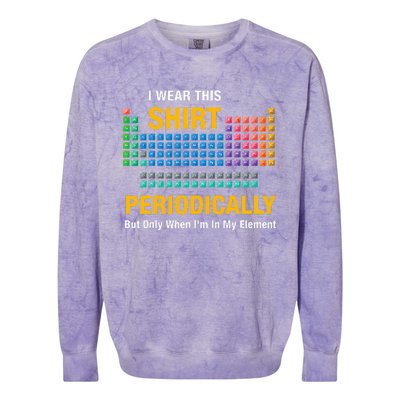 I Wear This Periodically Retro Chemistry Colorblast Crewneck Sweatshirt