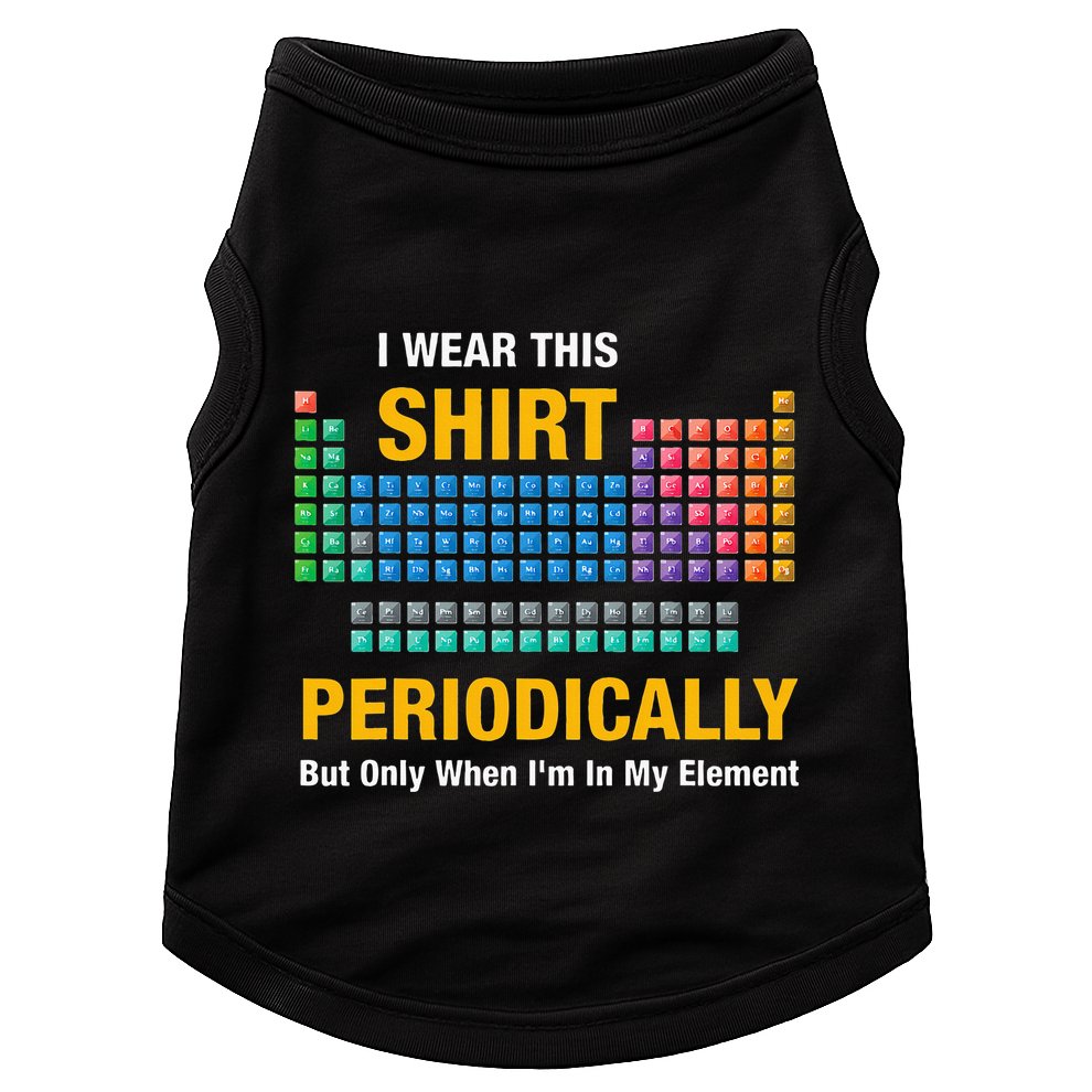 I Wear This Periodically Retro Chemistry Doggie Tank