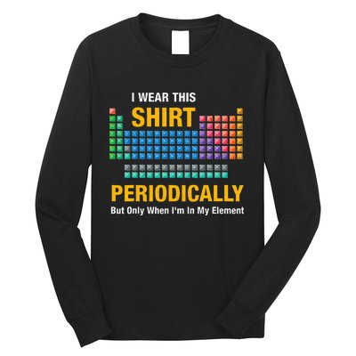 I Wear This Periodically Retro Chemistry Long Sleeve Shirt